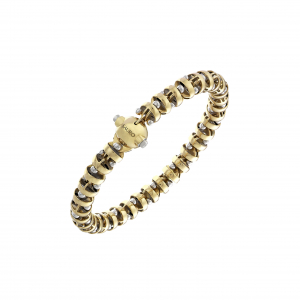 - Bracelet Kt Men\'s Large 314 Italian Diamonds, - Diamond Rubber Bracelets $3,480 | Gomma Gold, 18 Sauro